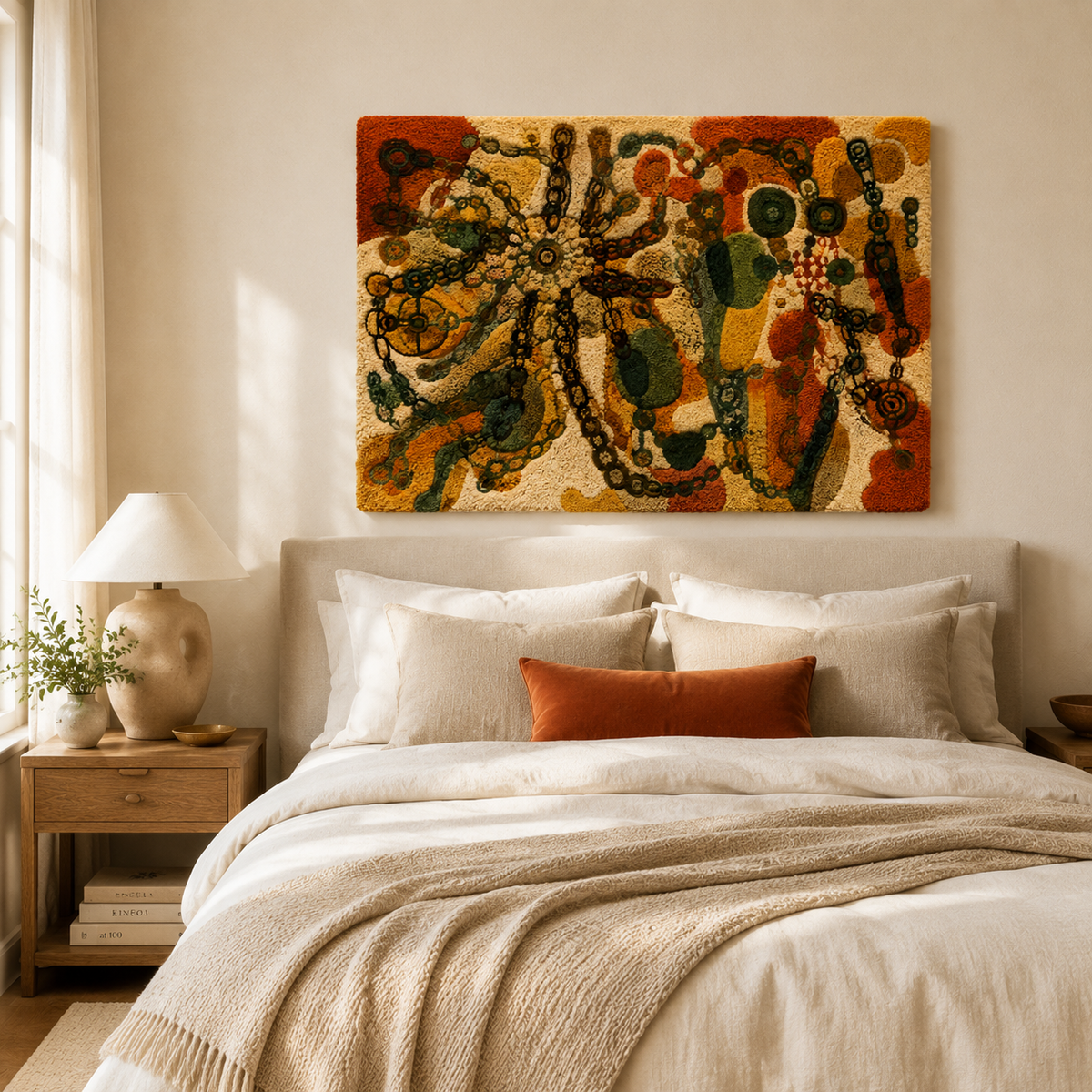 Golden Reliquary wall art by Hewn Earth, featuring intricate gold-toned design on a decorative wall hanging.