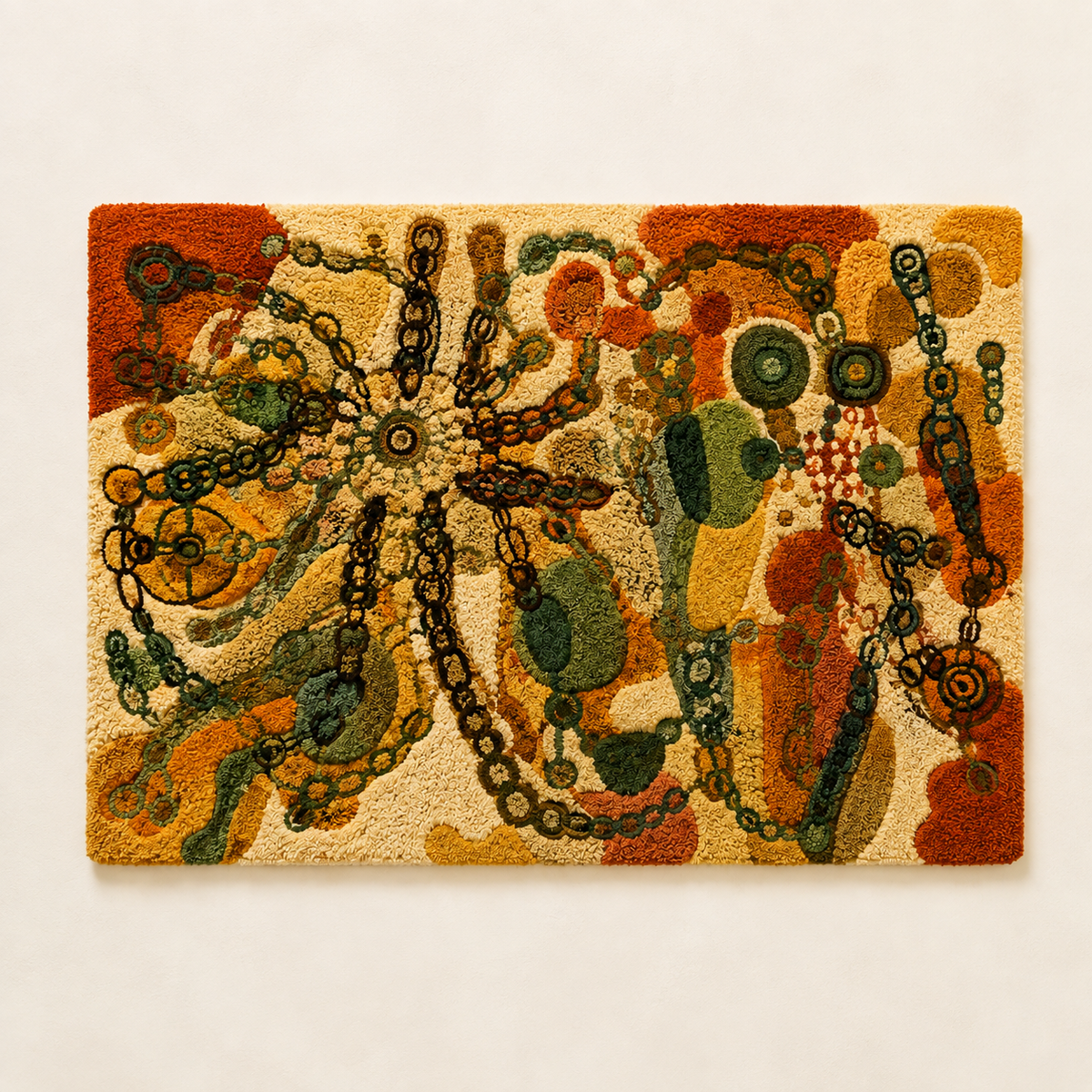 Detailed image of Hewn Earth Golden Reliquary wall art featuring intricate gold-toned design and craftsmanship.