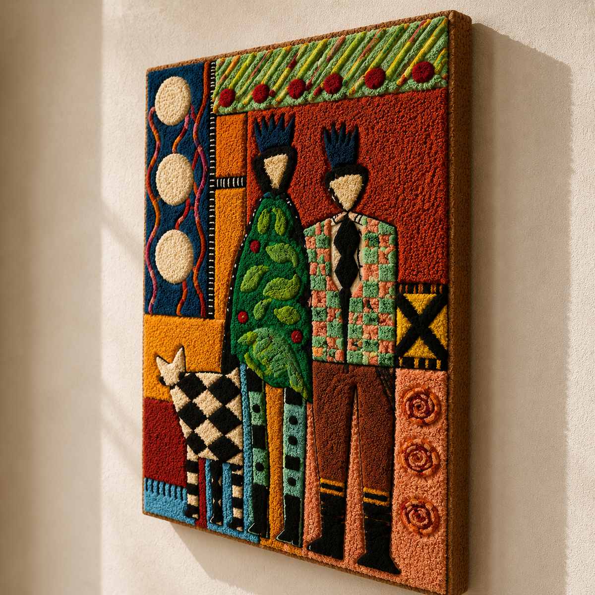 Hewn Earth Moonlit Court wall art featuring a serene night scene with moonlit landscape and artistic design.