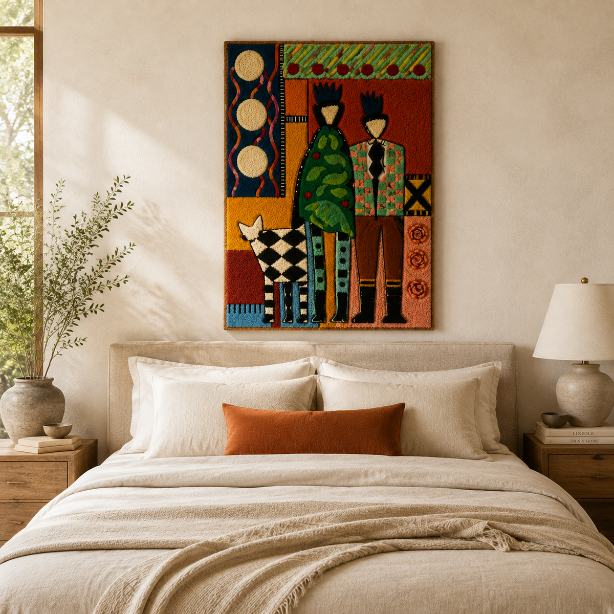 Hewn Earth Moonlit Court wall art print featuring a serene night landscape with moonlit skies and tranquil scenery.