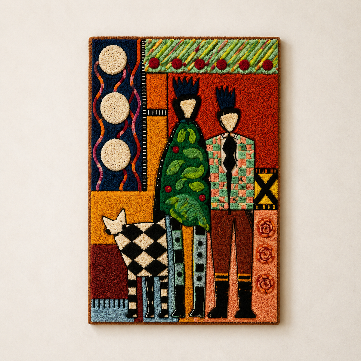Hewn Earth Moonlit Court wall art featuring a serene moonlit landscape scene on a textured canvas.