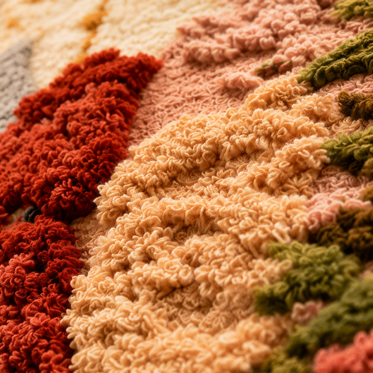 Autumn Ravine wall art by Hewn Earth depicting a serene forest scene with vibrant fall foliage on a textured canvas.