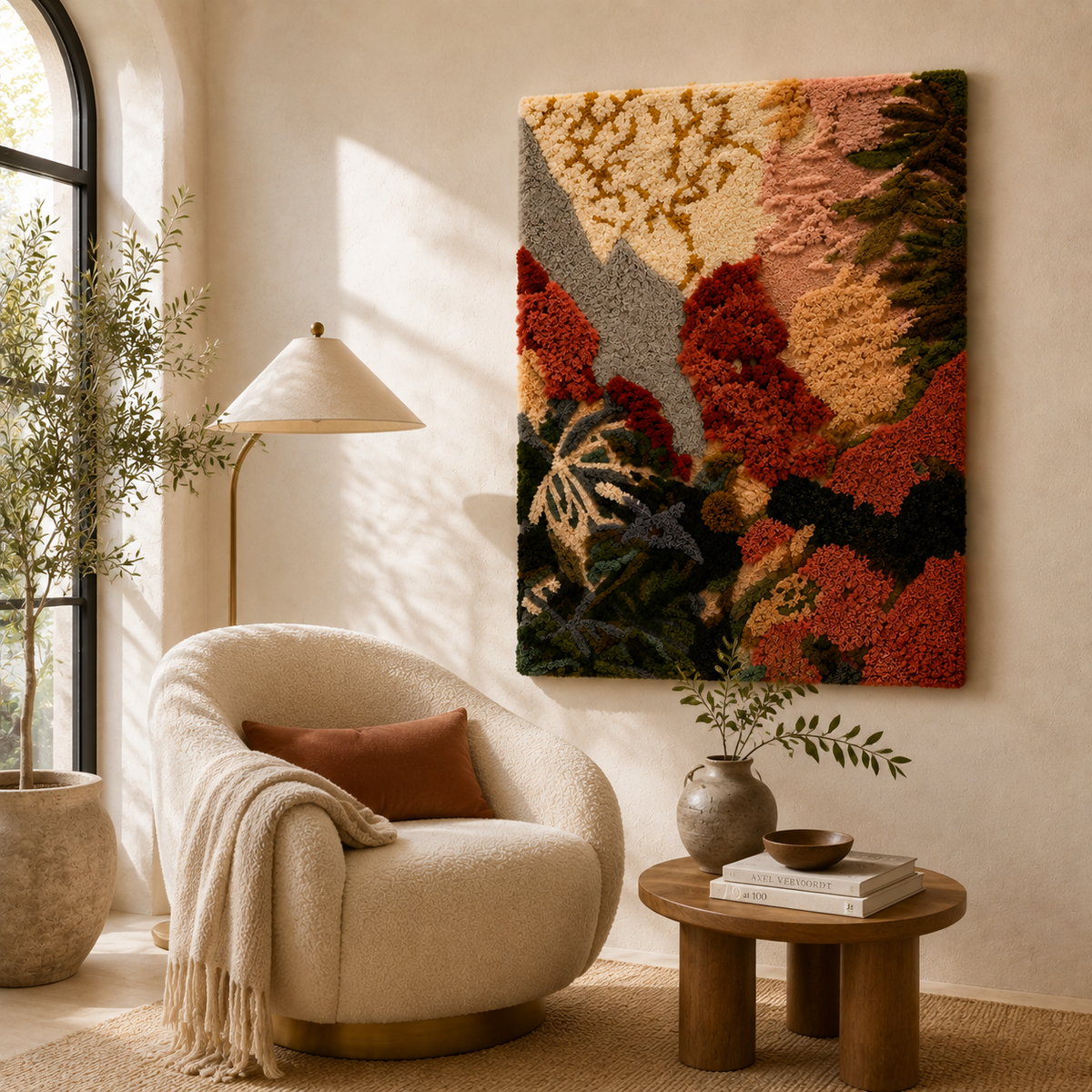 Autumn Ravine wall art by Hewn Earth, featuring a scenic landscape with vibrant fall foliage and a peaceful natural setting.