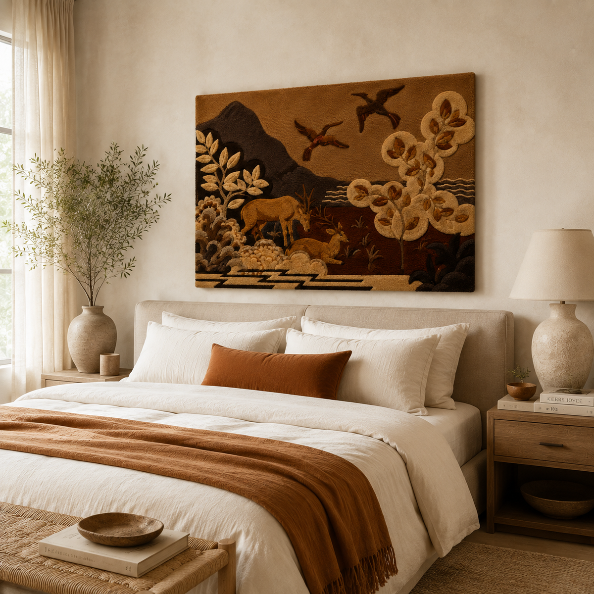 Hewn Earth Flying Over Hills wall art featuring a scenic landscape with rolling hills, framed as a modern wall decor piece.