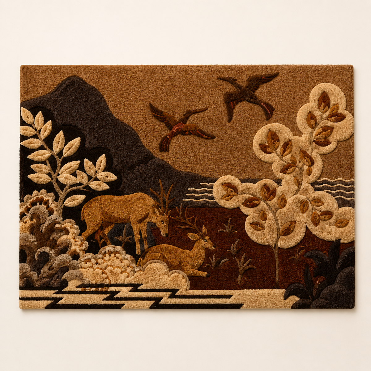 Hewn Earth Flying Over Hills wall art print featuring a scenic landscape with rolling hills and a vibrant sky.