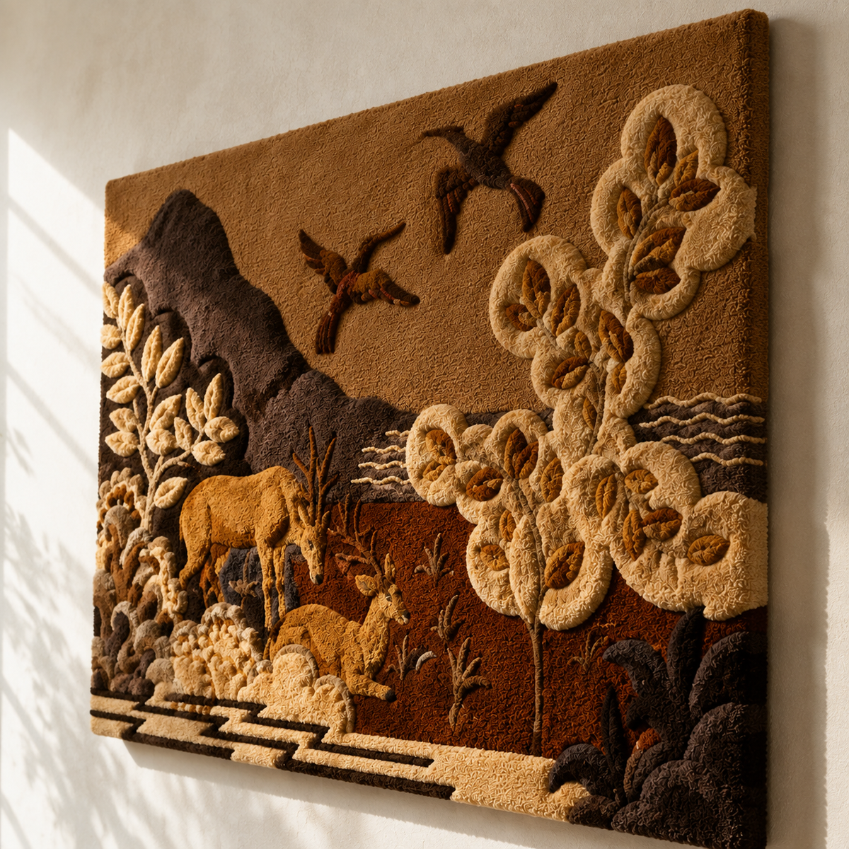 Hewn Earth Flying Over Hills wall art print featuring a scenic landscape of rolling hills and sky in a tranquil, artistic style.