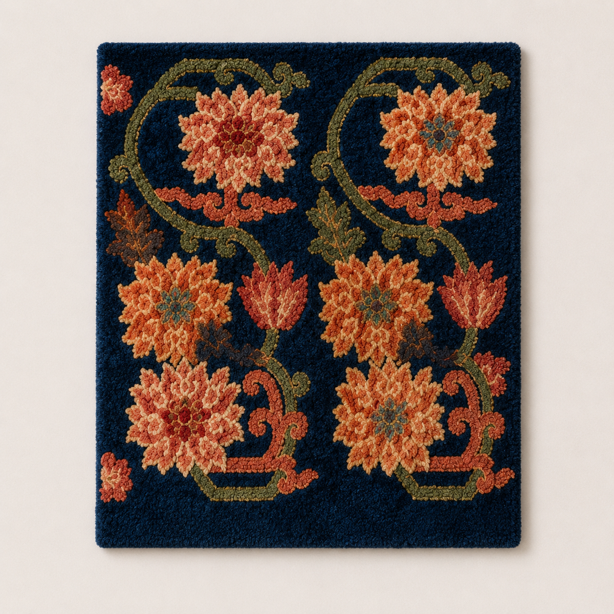 Hewn Earth Midnight Medallion wall art featuring intricate circular patterns in dark tones for elegant bedroom decor