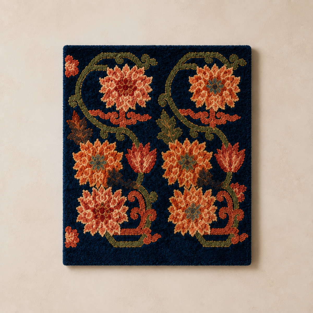 Hewn Earth Midnight Medallion wall art featuring intricate circular patterns in dark tones, suitable for modern home decor.