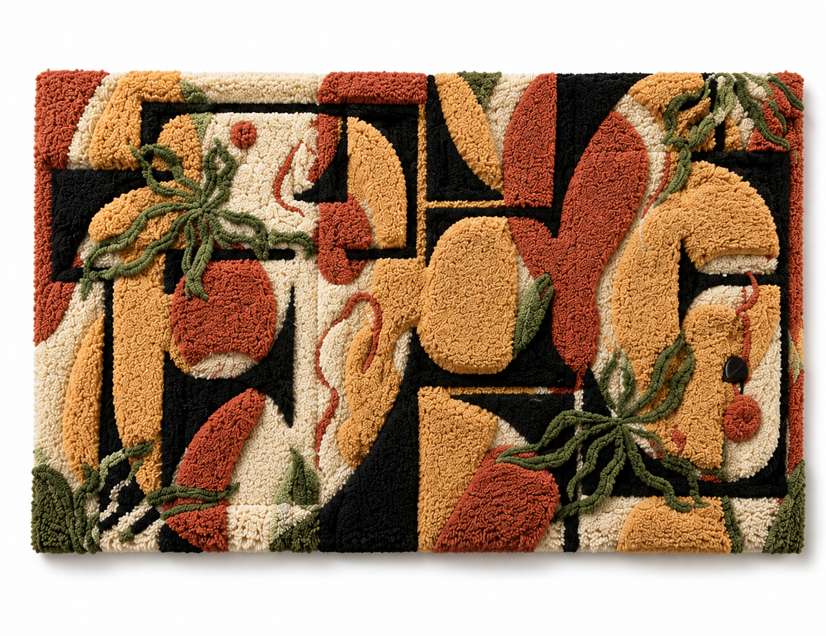 Hewn Earth Botanical Collage wall art featuring vibrant botanical illustrations arranged in an artistic collage display.