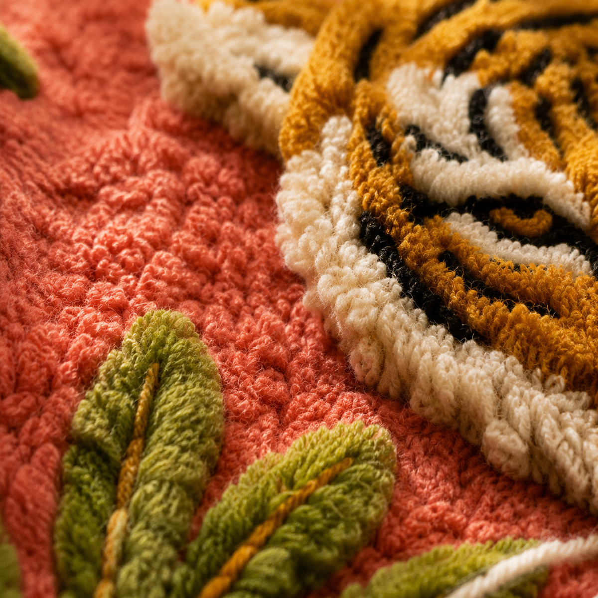 Hewn Earth Tiger and Muse wall art featuring a detailed tiger illustration on a textured background.