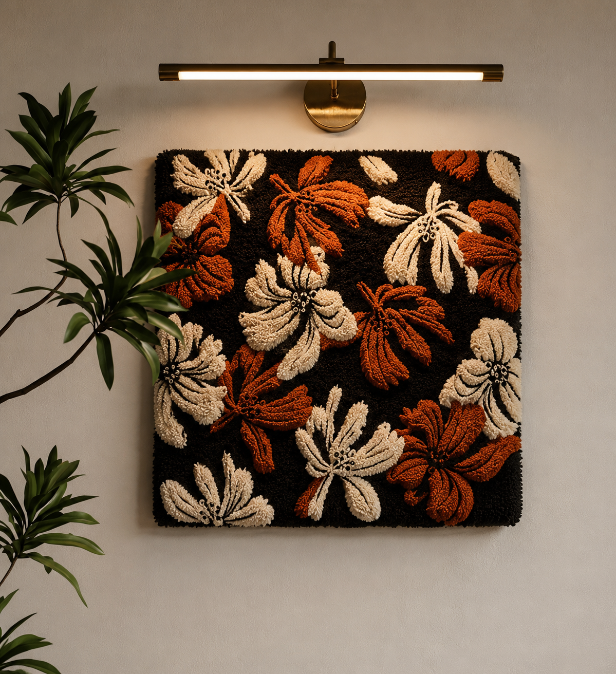 Hewn Earth Twilight Branches wall art featuring delicate branch designs on a neutral background.