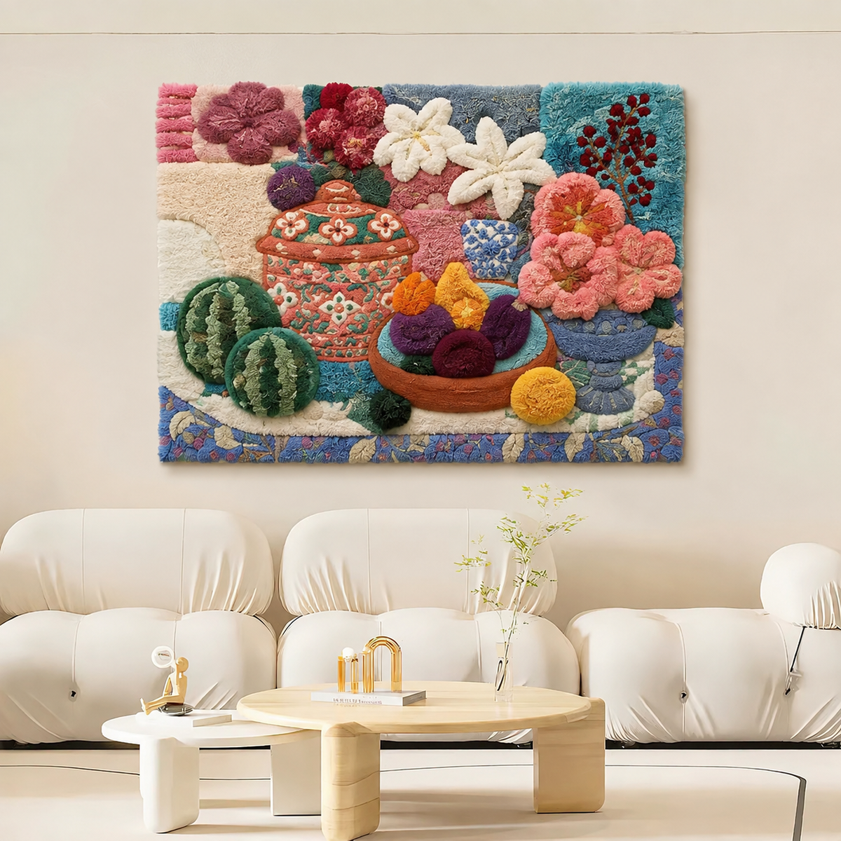 Hewn Earth Tile Rosette wall art featuring a detailed, textured circular design for decorative wall décor.
