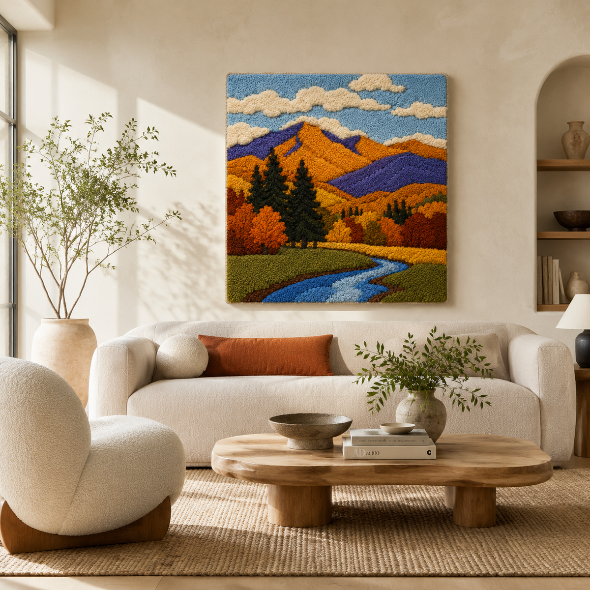 Hewn Earth Lotus Mandala wall art featuring intricate design on a light background, perfect for spiritual or decorative wall decor.