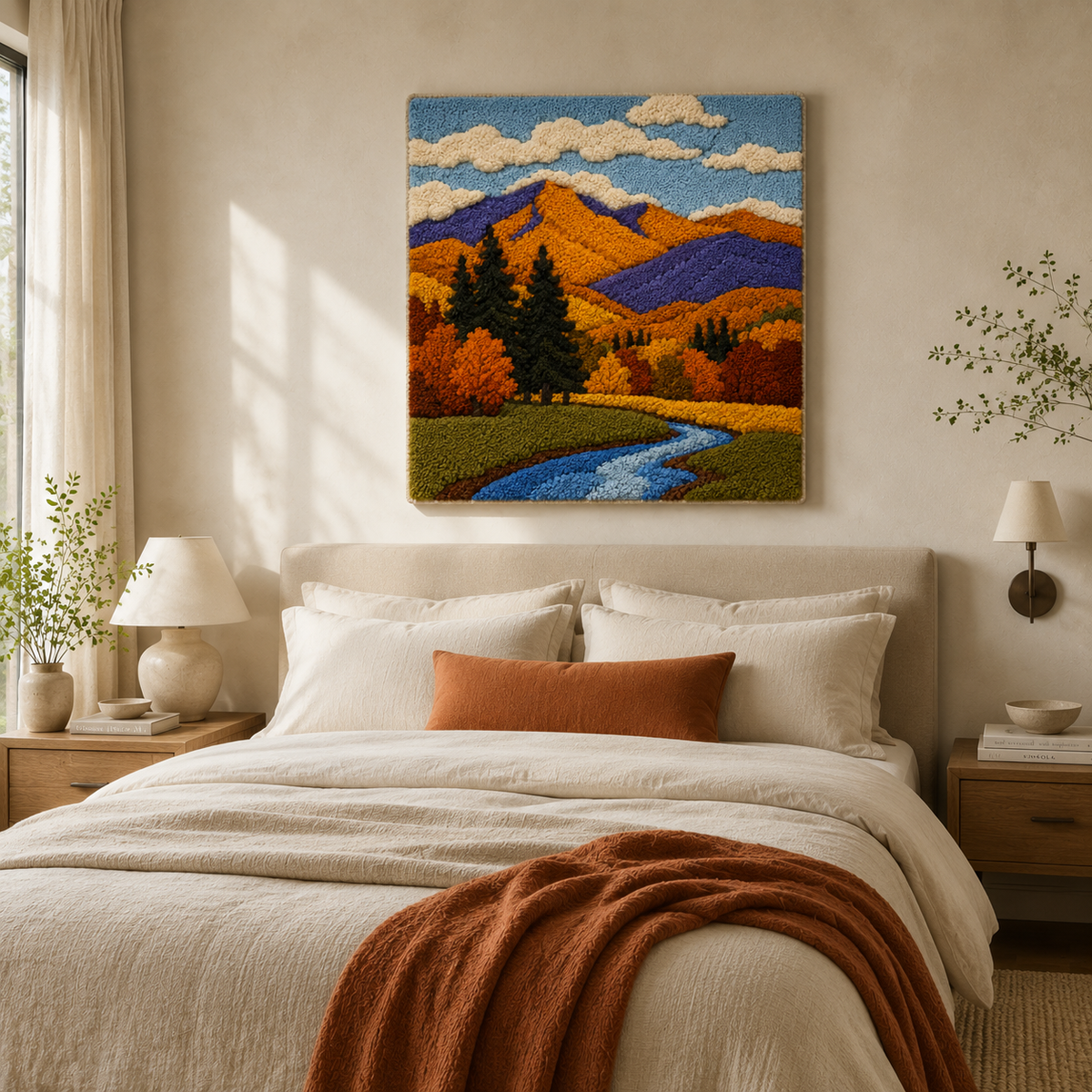Detailed image of Hewn Earth Lotus Mandala wall art showcasing intricate, symmetrical design in earthy tones.