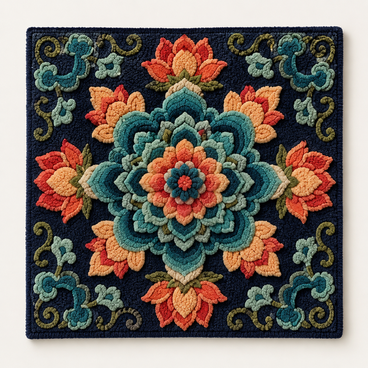 Hewn Earth Sunburst Frame wall art with a vibrant sunburst design, displayed on a modern room wall.