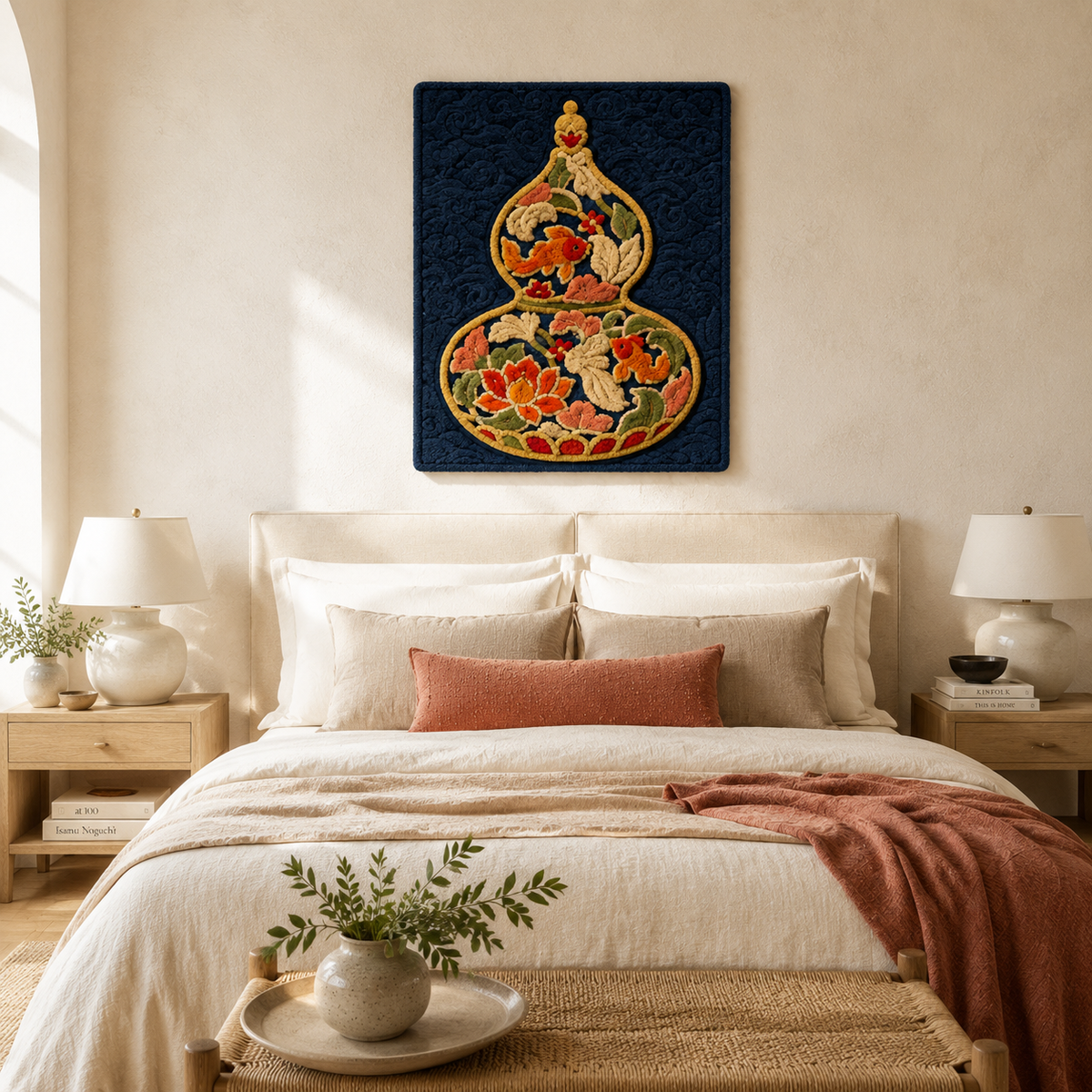 Red Horizon wall art by Hewn Earth featuring vibrant abstract design on canvas, perfect for modern home decor.