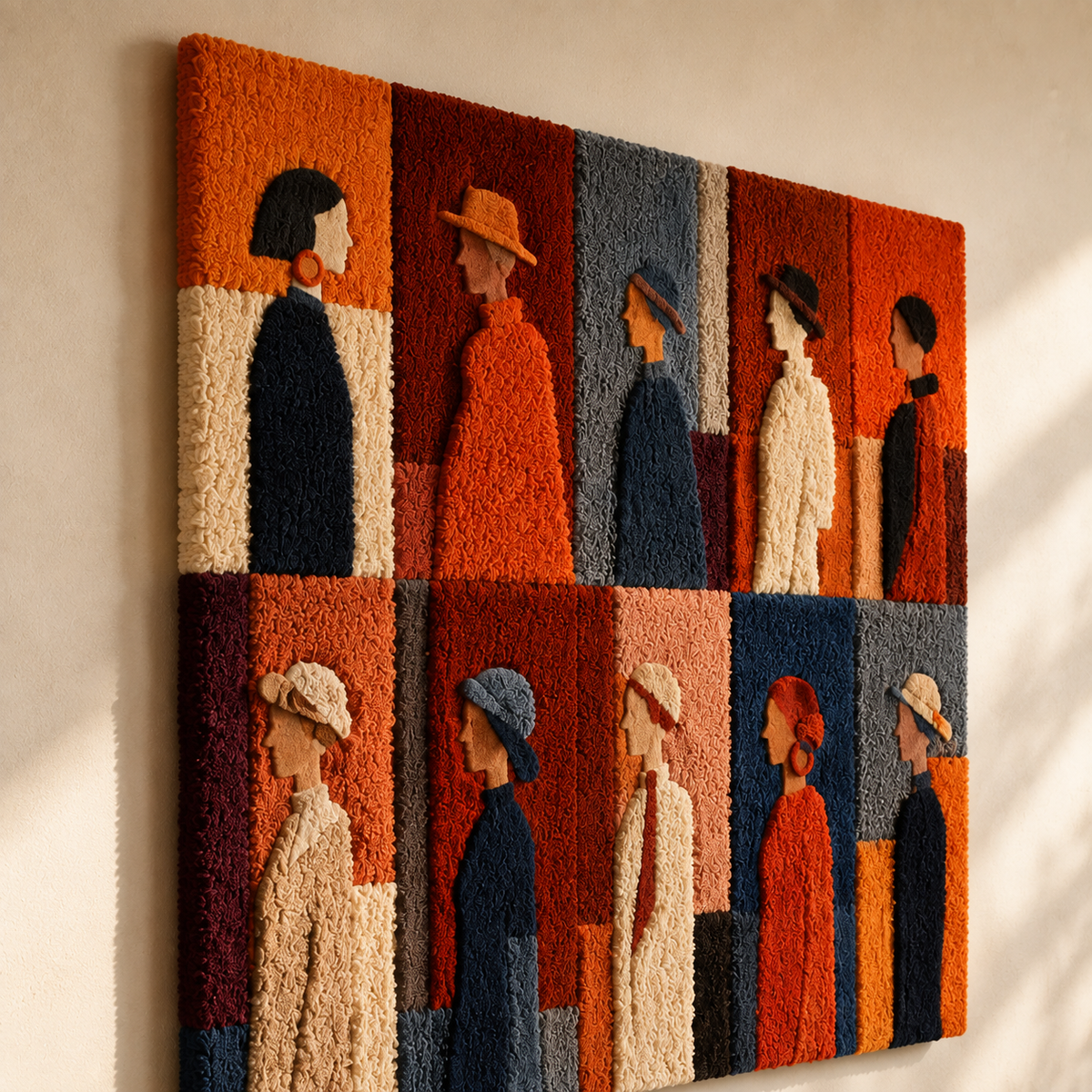 Hewn Earth Embrace wall art featuring abstract earthy tones and textured design for modern home decor.