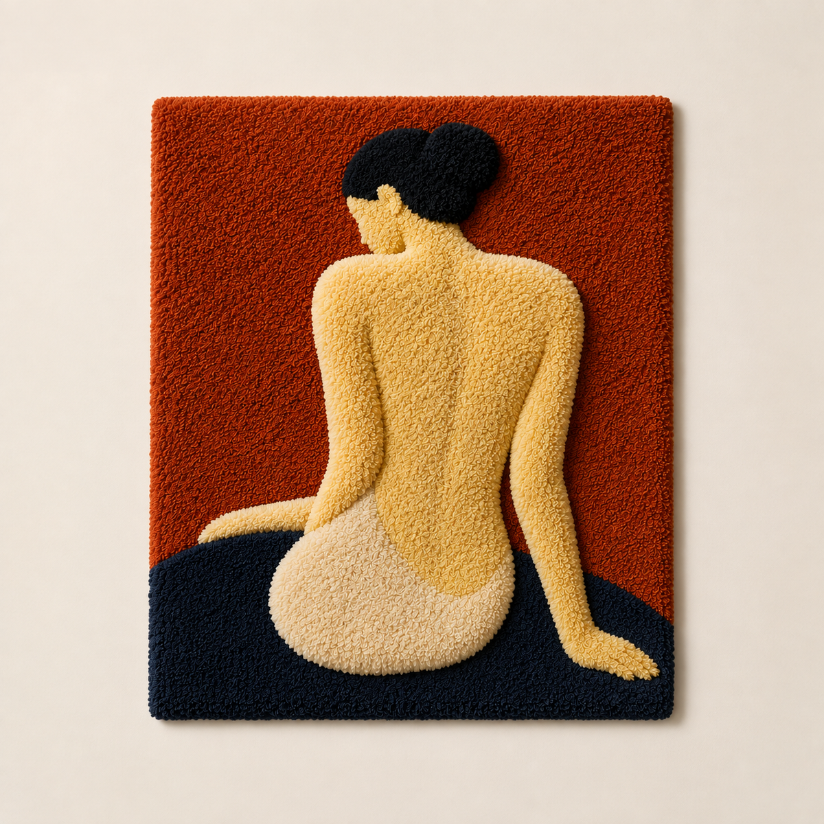 Hewn Earth Salon Gathering wall art featuring a serene, abstract design in earthy tones displayed on a wall.