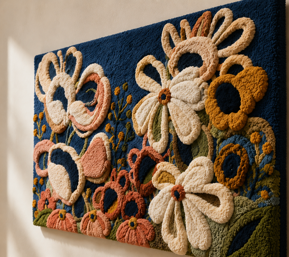 Hewn Earth Coral Garden wall art featuring vibrant coral designs on a textured background for coastal-inspired home decor.
