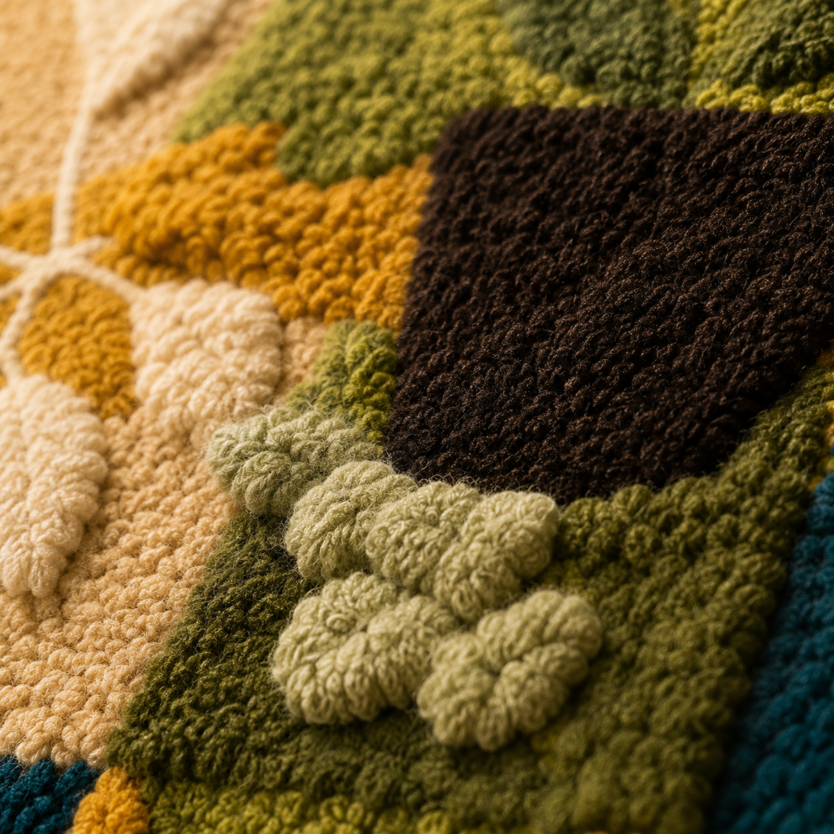 Hewn Earth Ribbon Geometry wall art featuring colorful, abstract ribbon shapes on a neutral background.