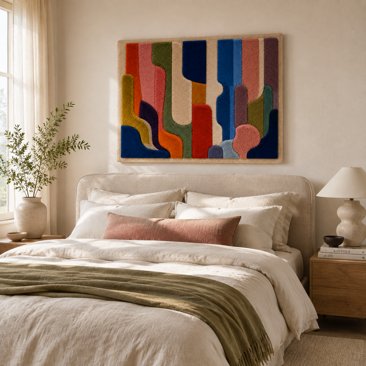 Cedar Valley wall art by Hewn Earth featuring natural wood tones and abstract design, ideal for rustic home decor.