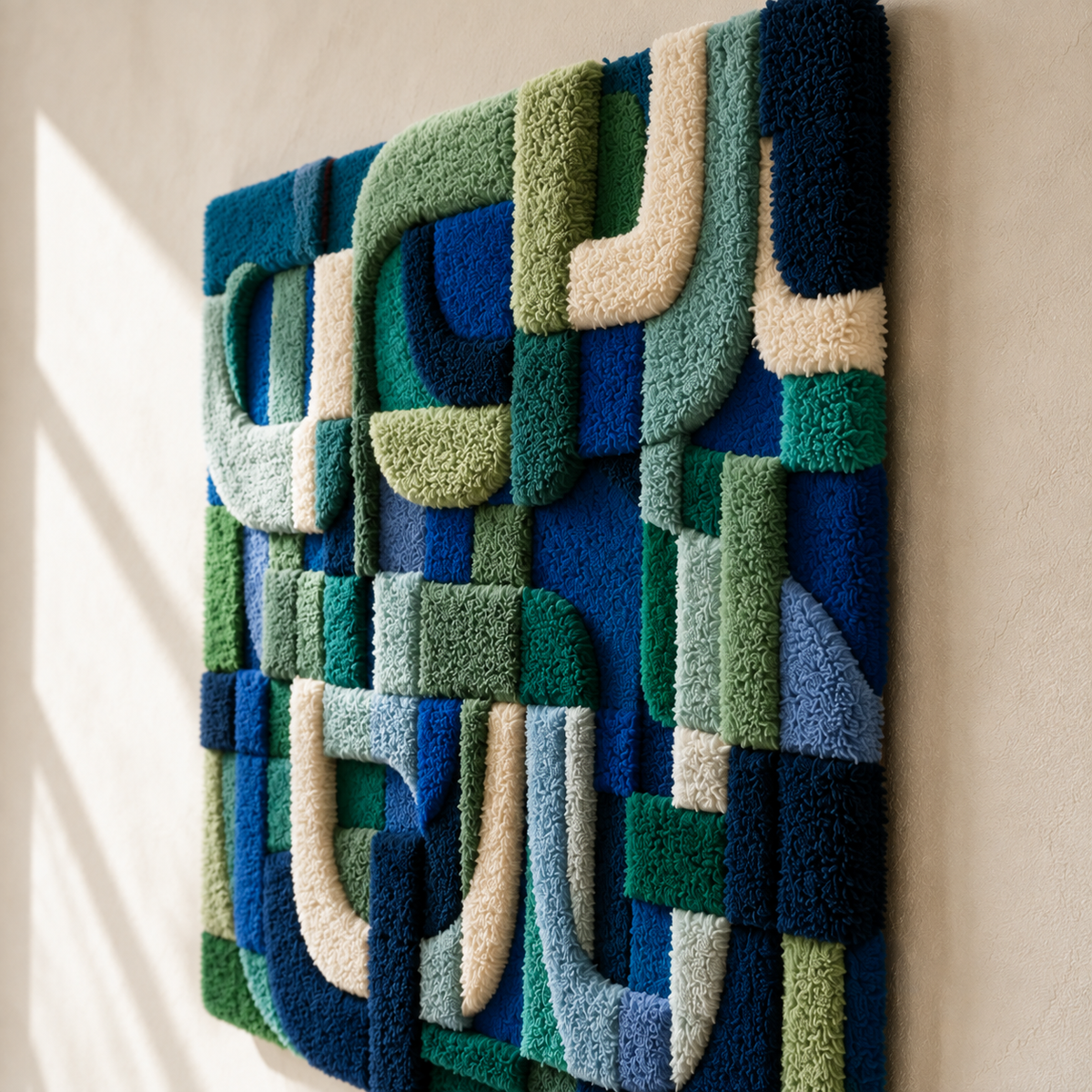 Hewn Earth Constructed Flight wall art featuring abstract, layered design with earthy tones for modern home decor.