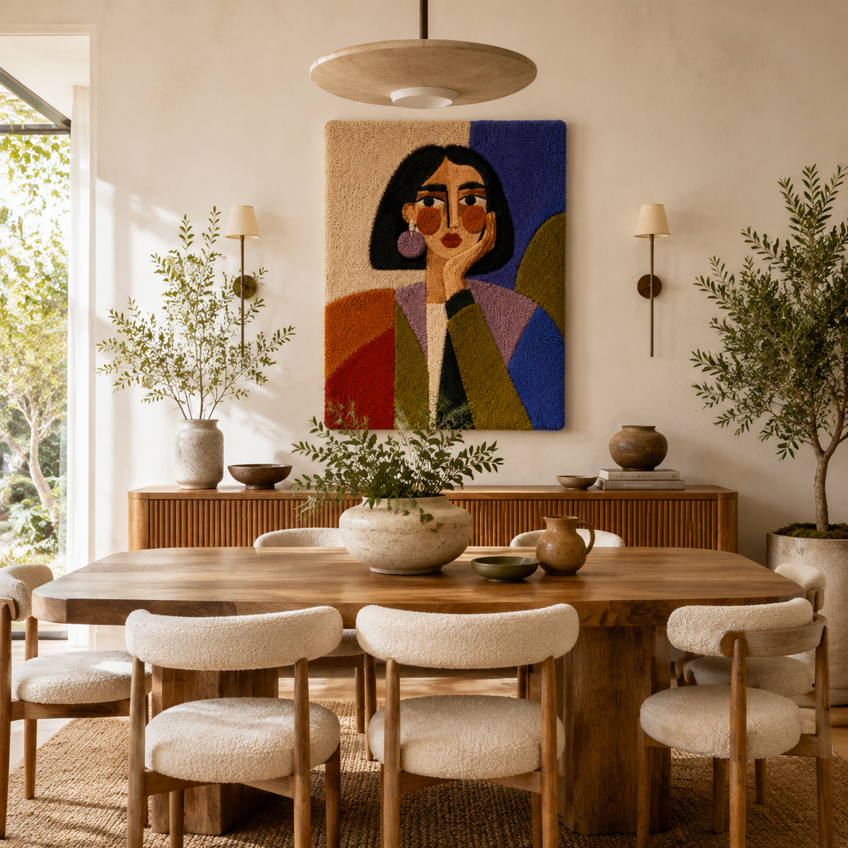 Hewn Earth wall art featuring a still life with leaves, showcasing detailed botanical artwork on a neutral background.