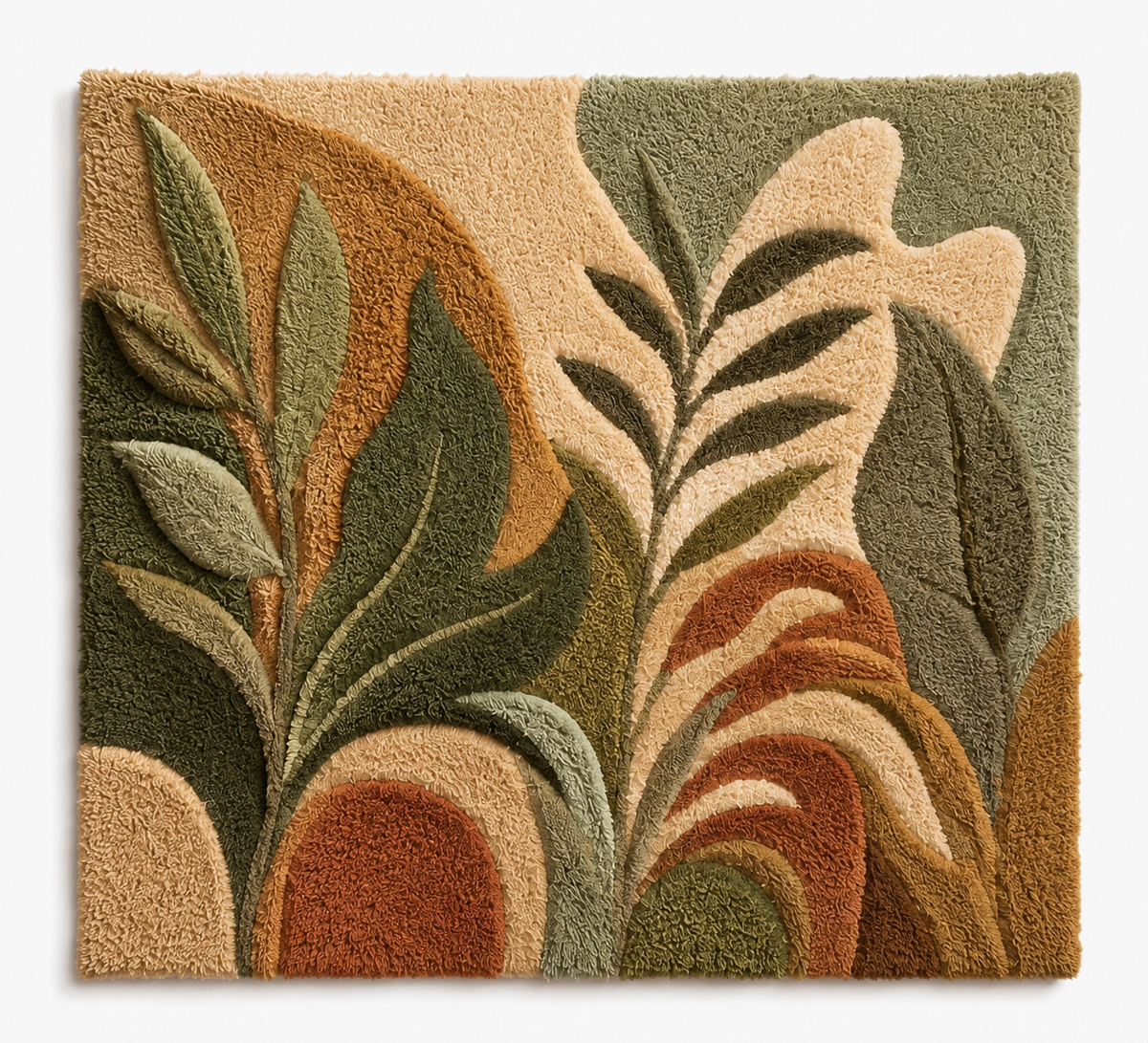 Mountain Grove wall art by Hewn Earth, featuring a scenic mountain landscape with lush trees and natural colors.