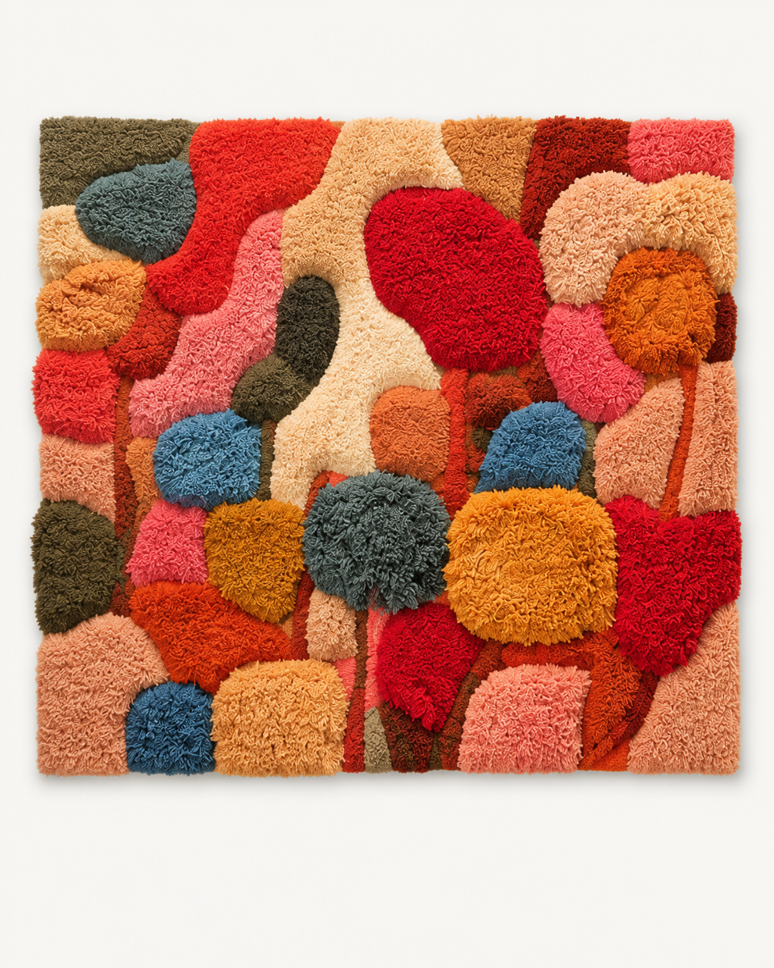 Festival Folk wall art by Hewn Earth, featuring colorful folk-inspired design on a textured canvas.
