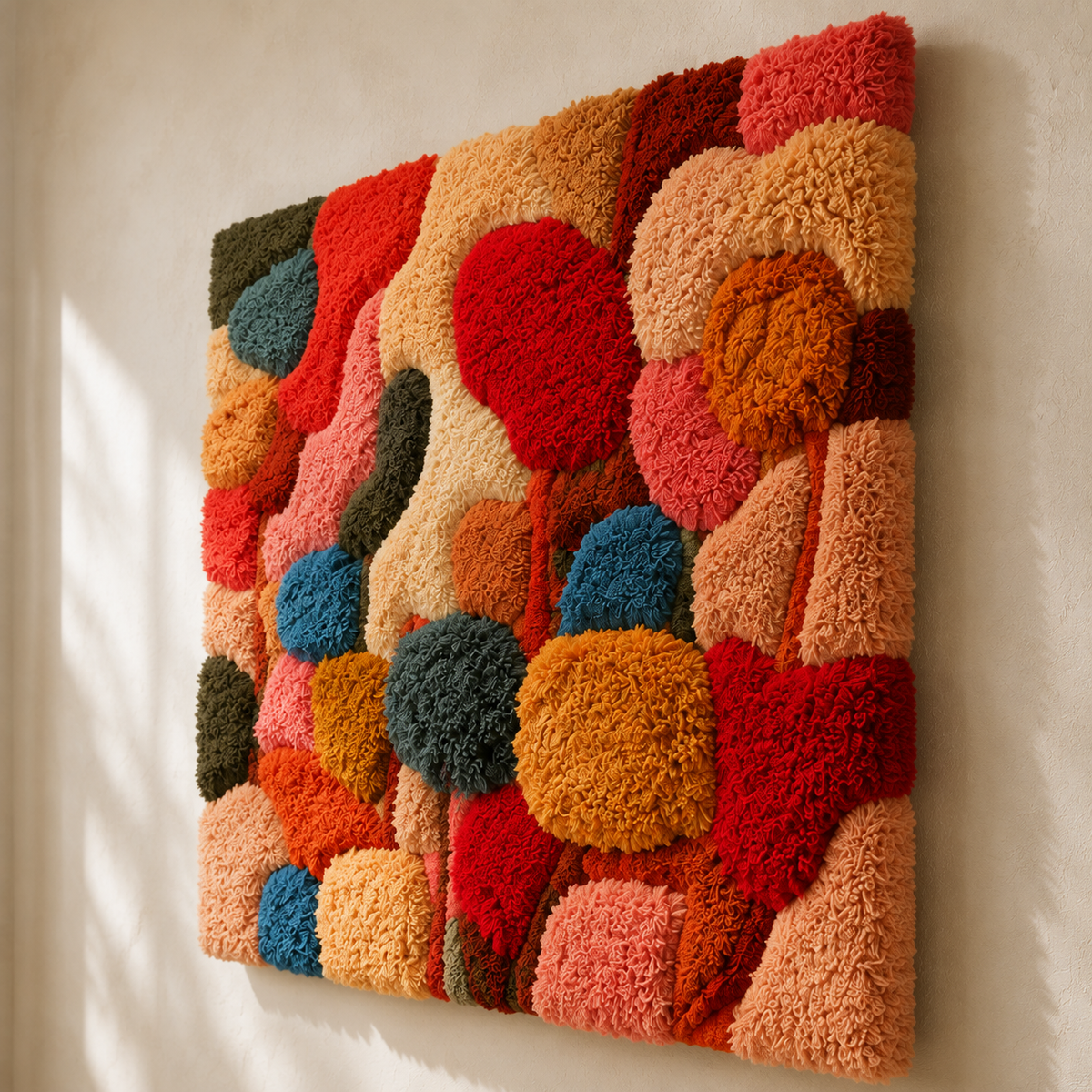 Colorful Festival Folk wall art by Hewn Earth featuring vibrant folk art design on a textured background.