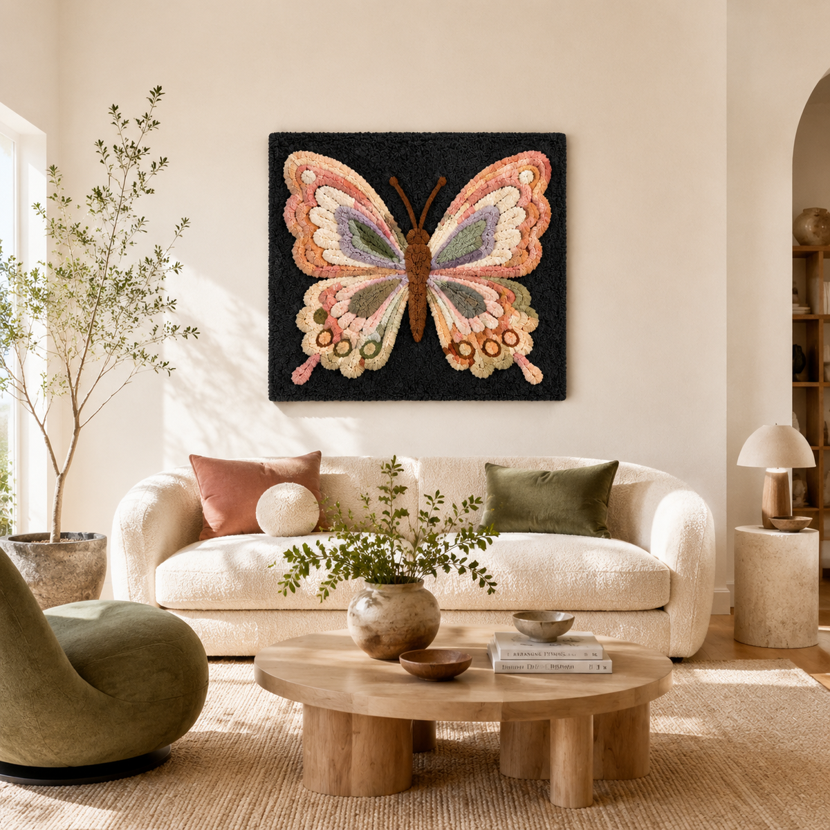 Abstract wall art titled Quiet Geometry by Hewn Earth featuring geometric shapes in muted tones on a neutral background.