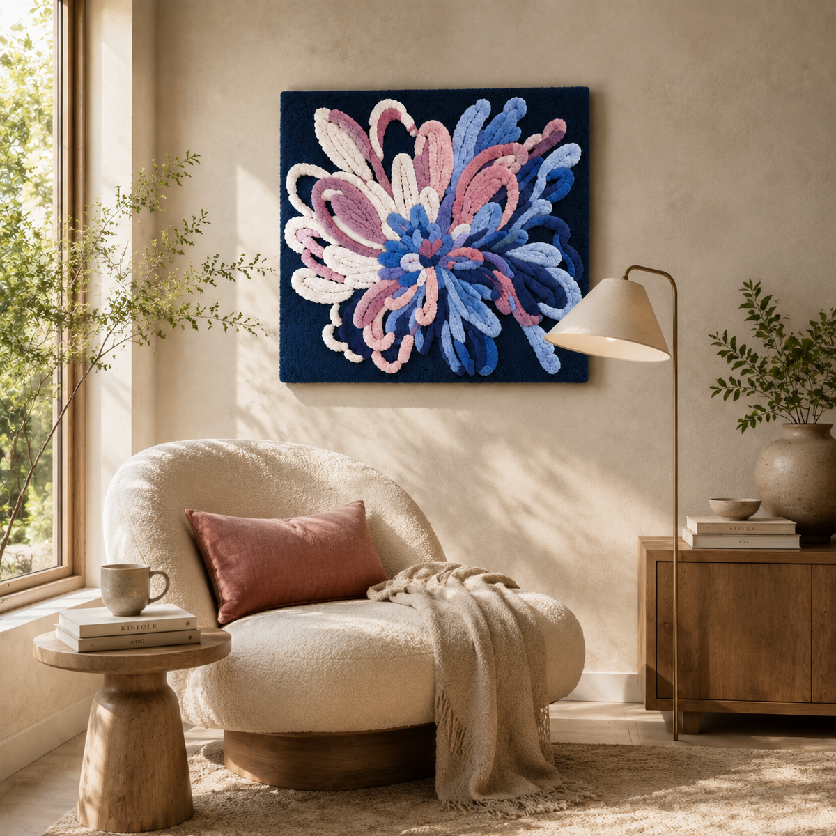 Hewn Earth Pebble Garden wall art featuring a natural stone arrangement with pebbles and earthy tones for decorative wall decor