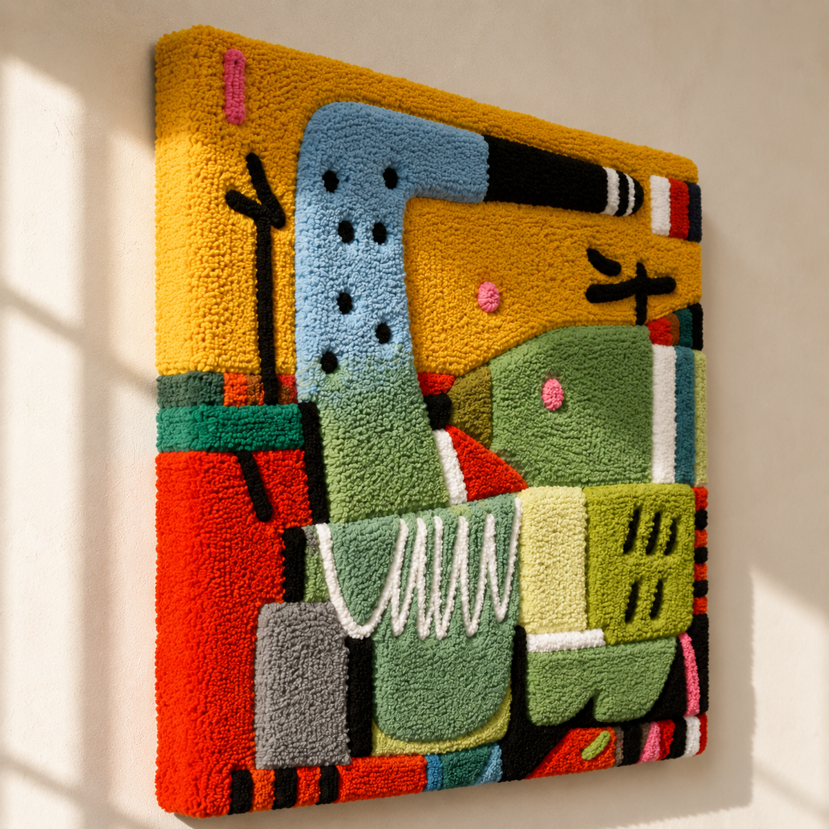 Hewn Earth Orchard Hills wall art featuring a scenic landscape with trees and rolling hills in warm tones.