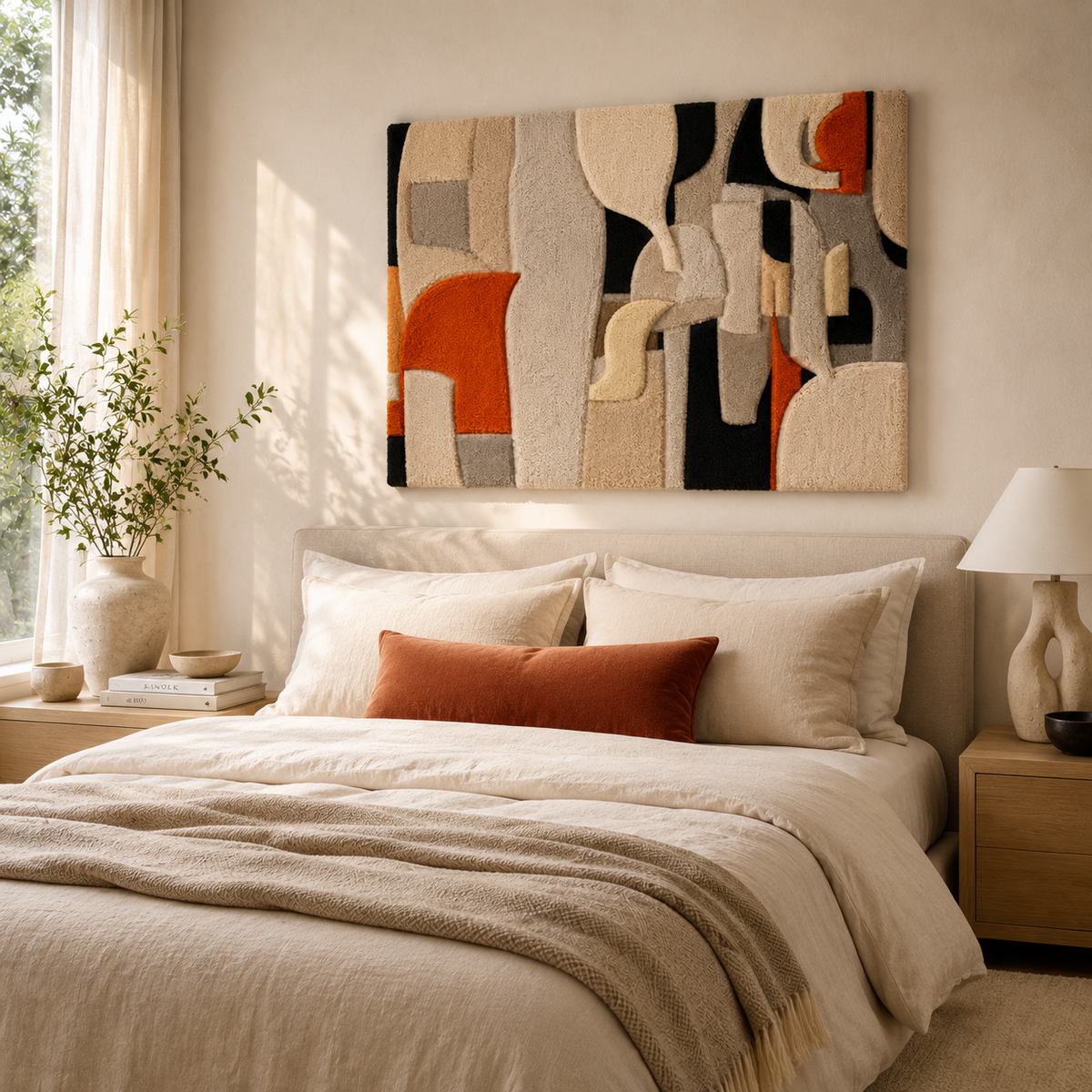 Blue chrysanthemum wall art by Hewn Earth featuring a vibrant blue flower illustration on a neutral background.
