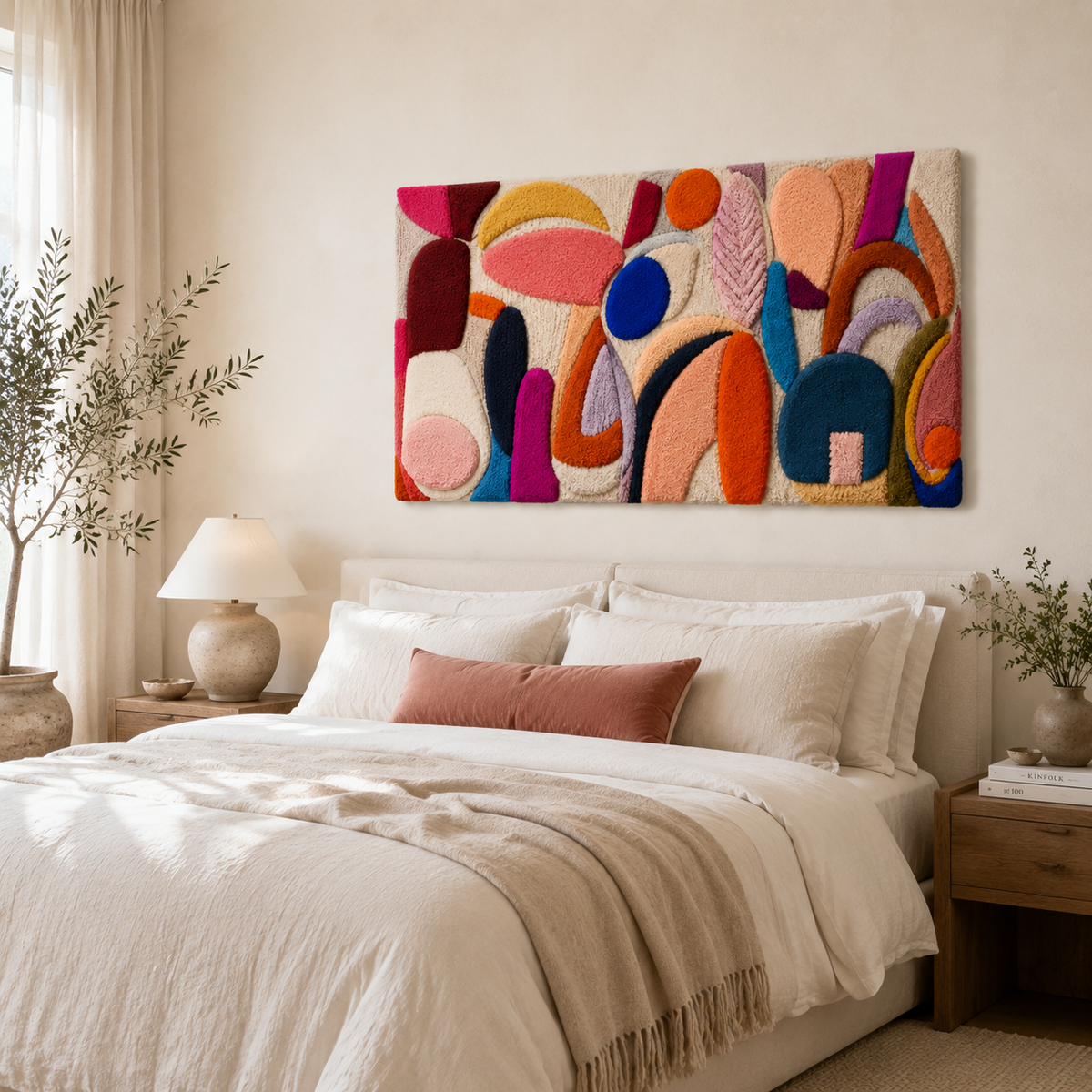 Soft Bloom wall art by Hewn Earth featuring a delicate floral design on a light background.