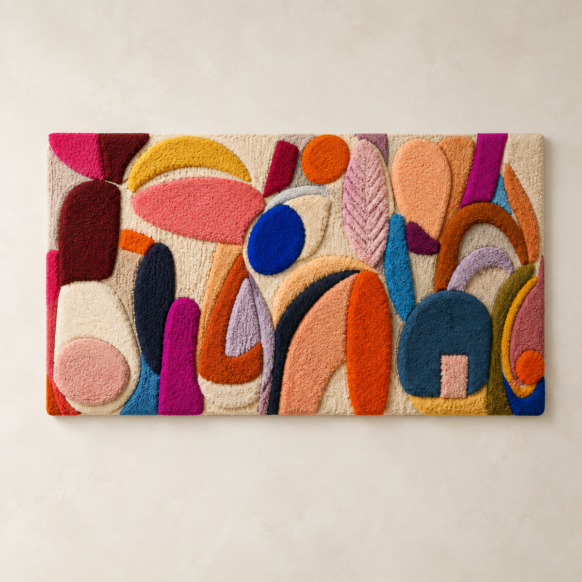 Soft Bloom wall art by Hewn Earth featuring a delicate, colorful floral design on a textured background.