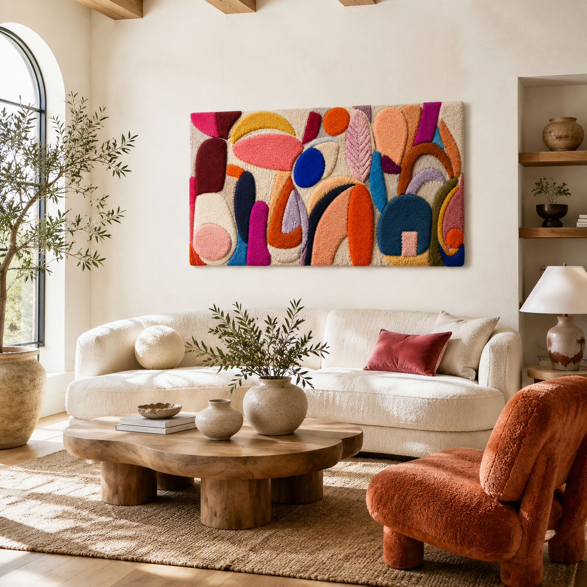 Soft Bloom wall art by Hewn Earth featuring a delicate floral design on a neutral background.