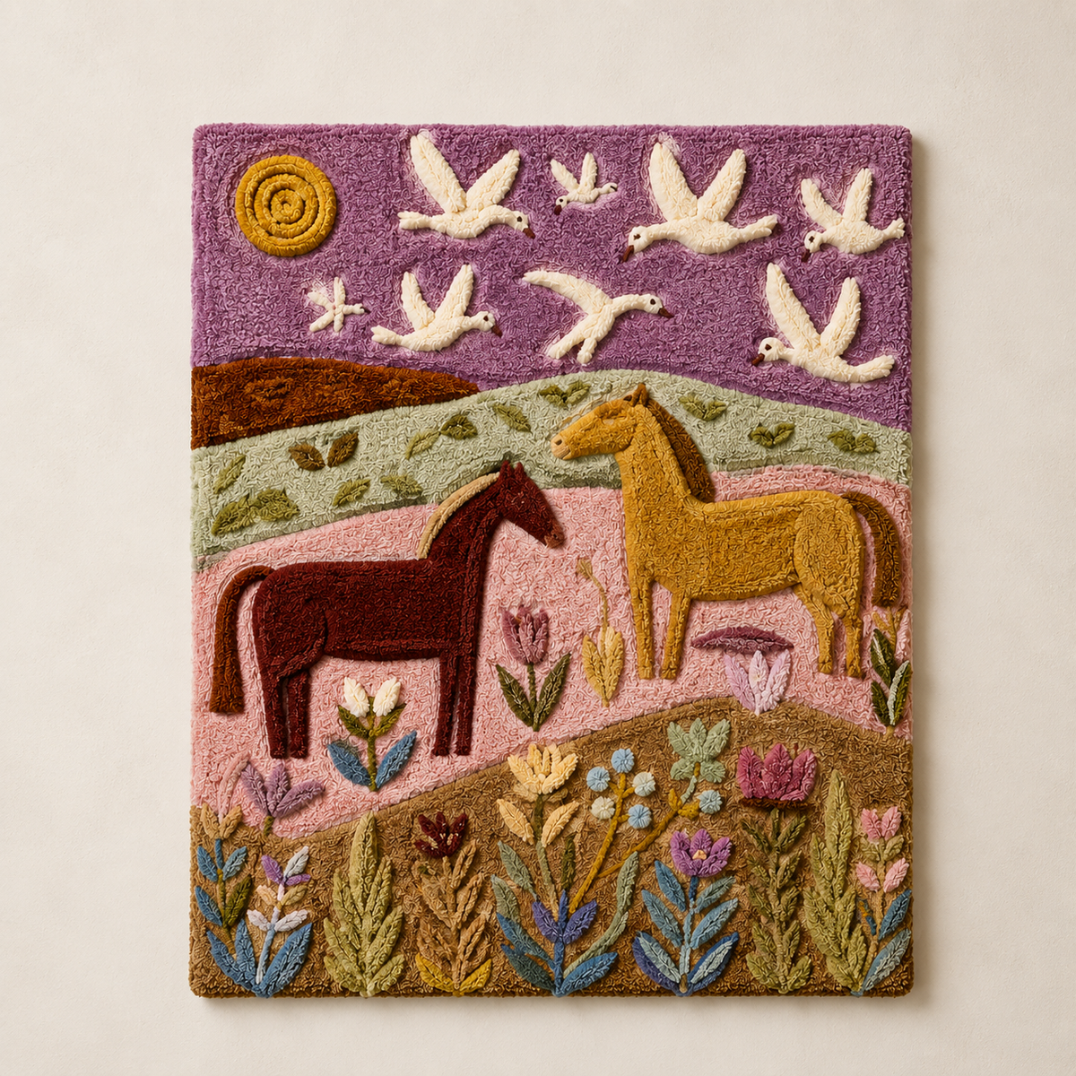 Hewn Earth wall art featuring a market figure illustration, detailed line drawing on a neutral background for home decor.