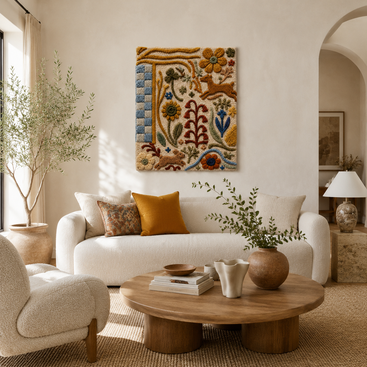 Hewn Earth sewing table wall art featuring a detailed, artistic design of a sewing table for decorative home decor.
