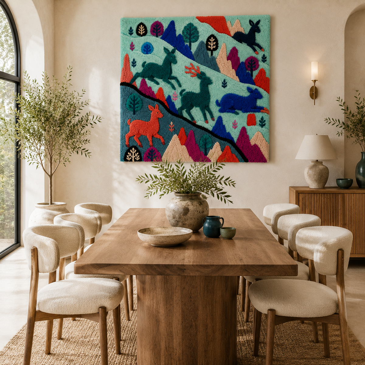 Close-up of Hewn Earth Charcoal Rain wall art featuring textured, abstract charcoal strokes on a neutral background.