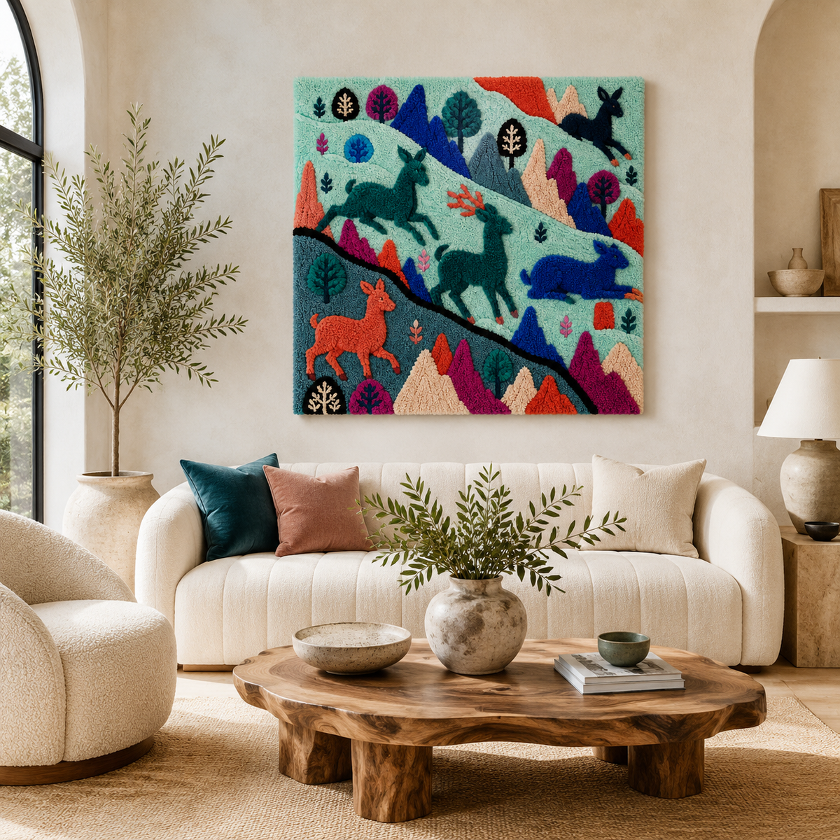 Charcoal rain wall art by Hewn Earth featuring abstract charcoal streaks on a neutral background, modern and textured decor piece.