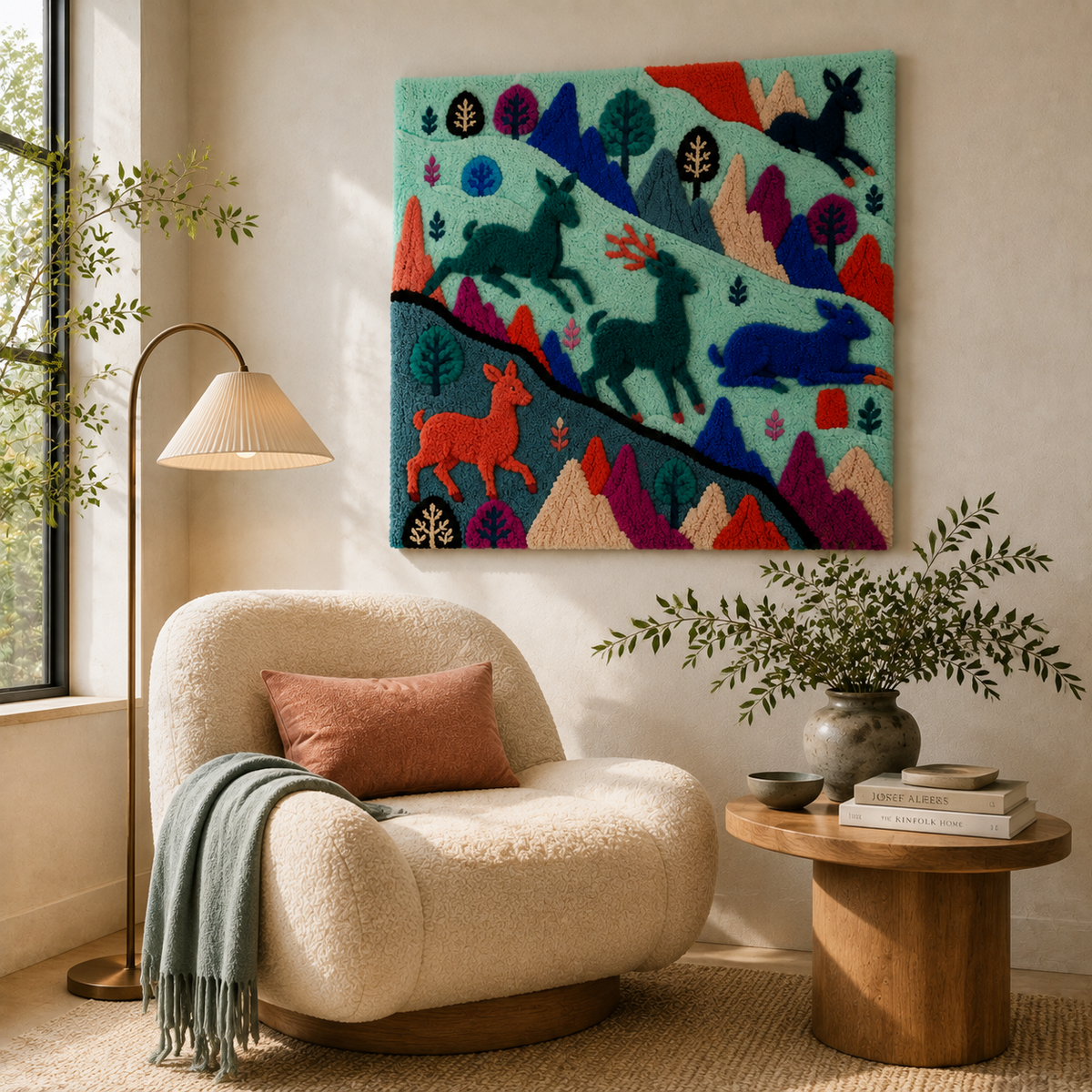 Hewn Earth Charcoal Rain wall art featuring a textured, abstract design in shades of gray and black on a canvas background.