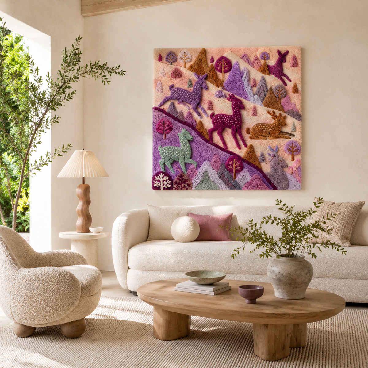 Close-up of Hewn Earth Ivory Collage wall art showing textured abstract design in neutral ivory tones.