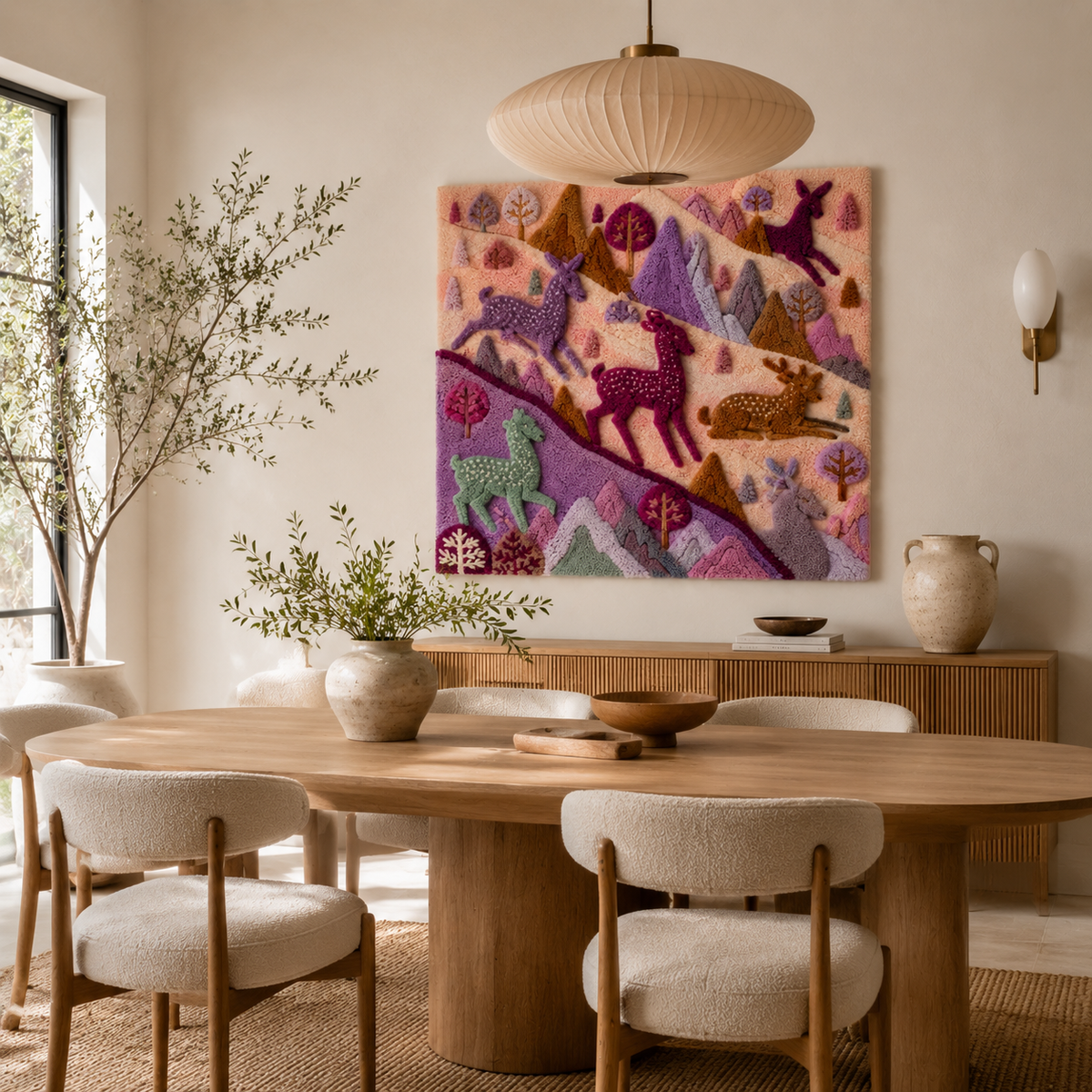 Ivory collage wall art by Hewn Earth featuring a textured, layered design suitable for modern home decor.