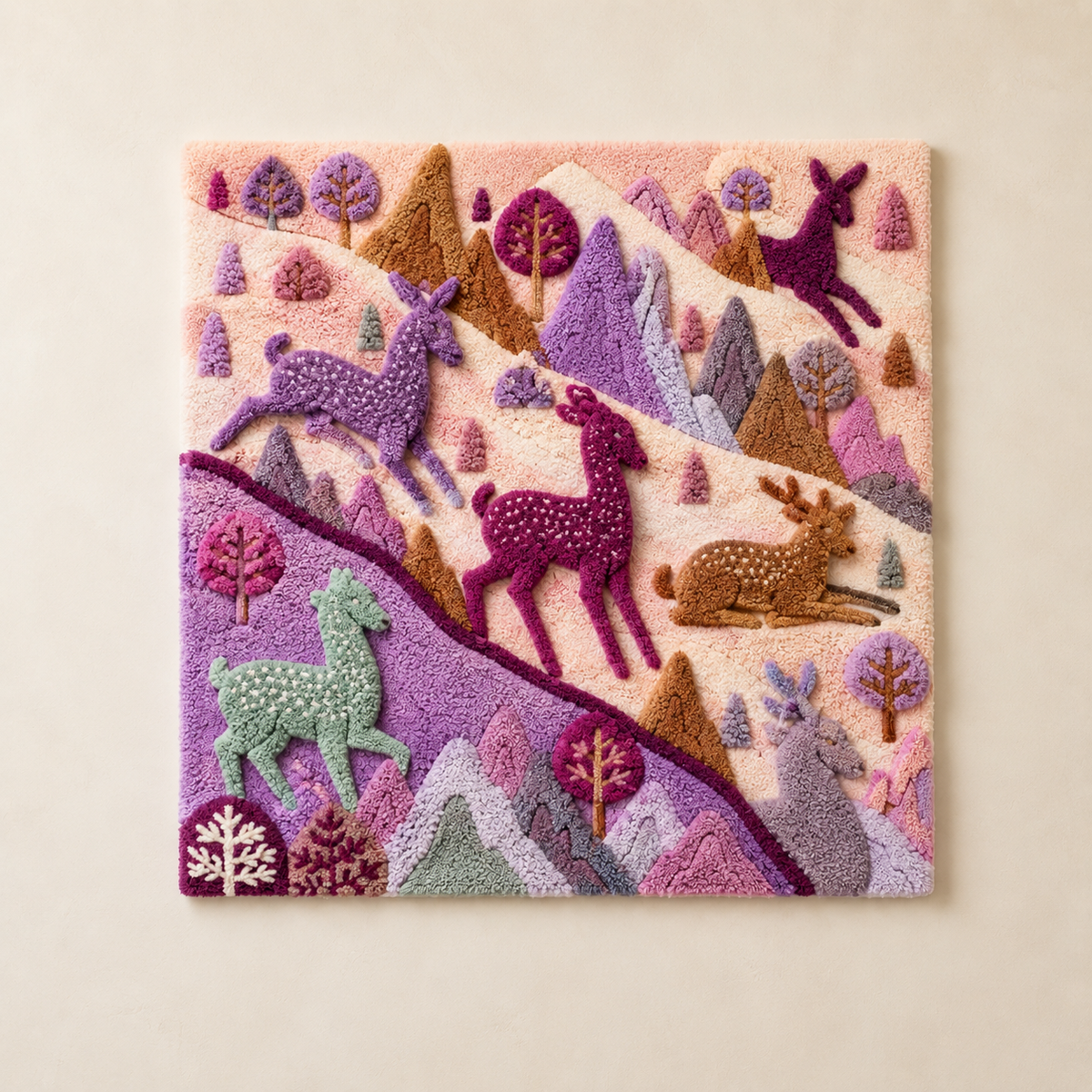 Ivory Hewn Earth collage wall art featuring abstract patterns and textured design for modern home decor.