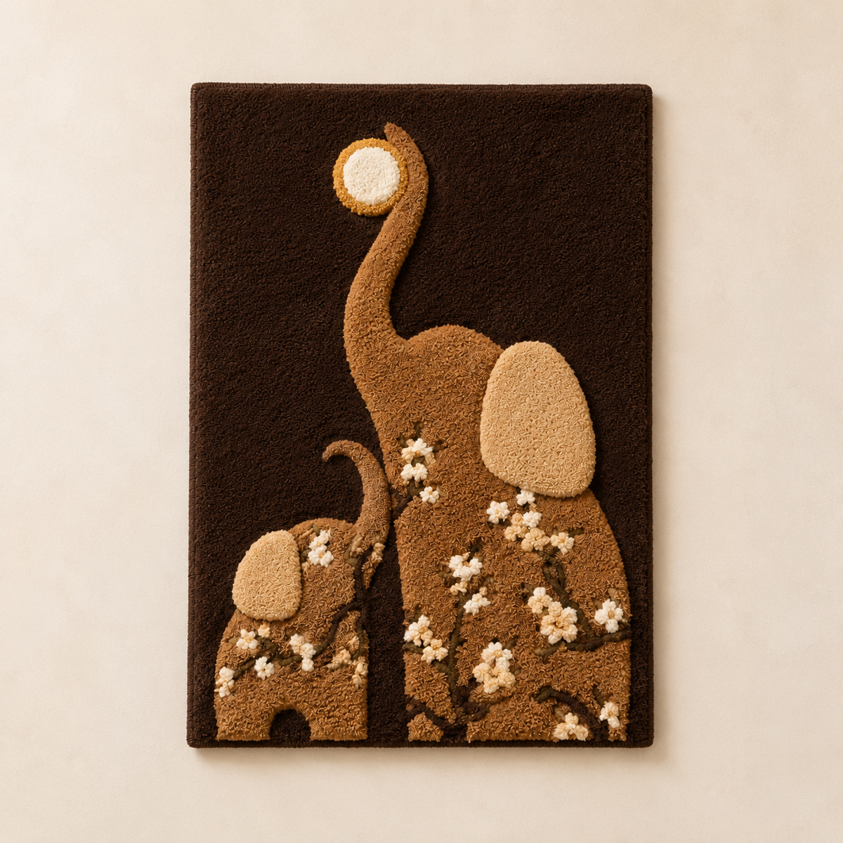 Yellow Meadow wall art by Hewn Earth featuring a vibrant yellow floral design on a textured background.