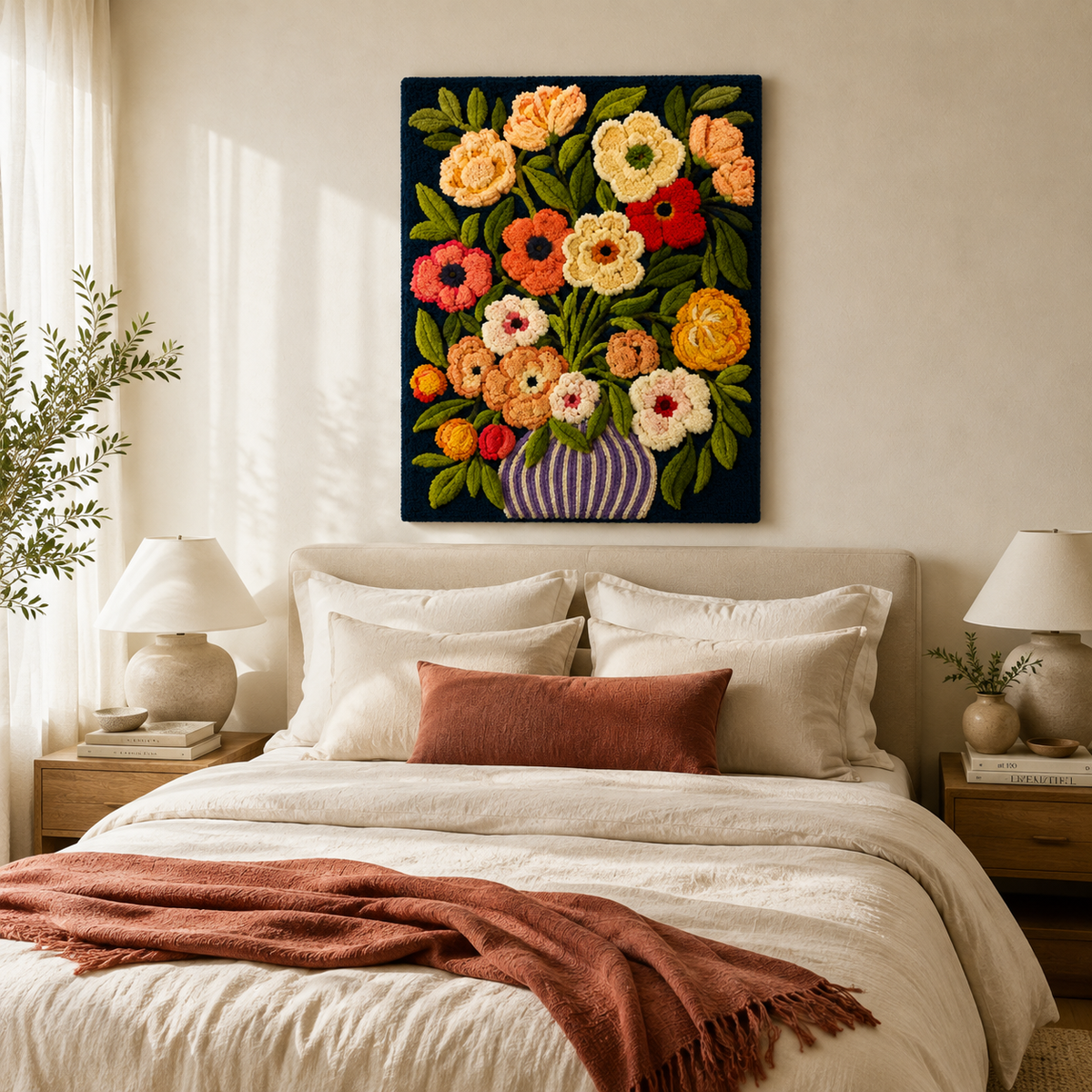Hewn Earth Woodland Border wall art featuring natural forest scene with trees and greenery, suitable for nature-inspired decor.