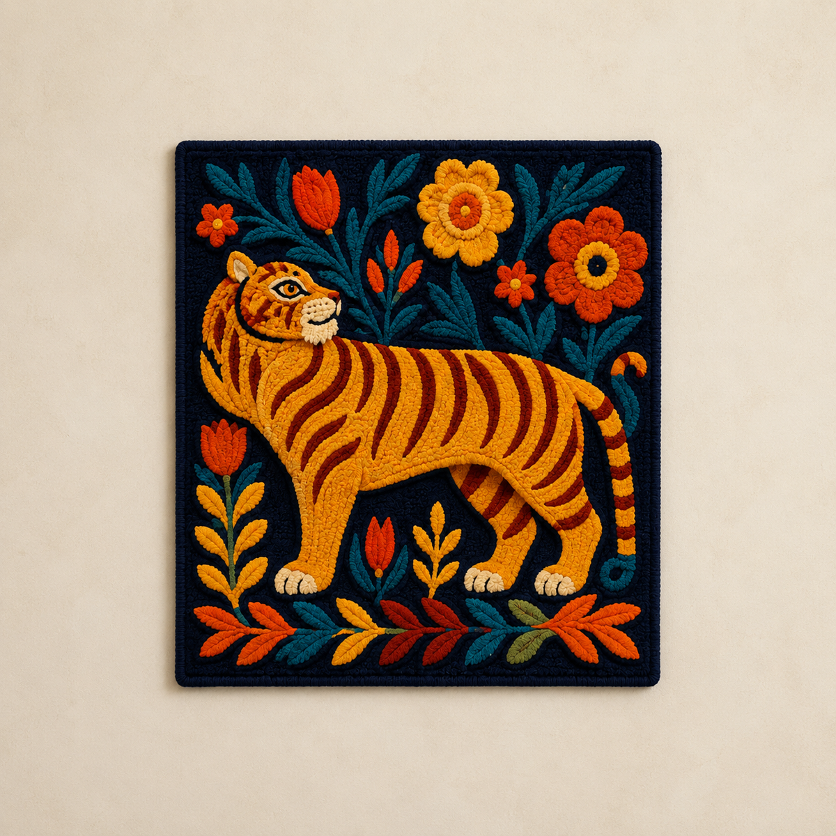 Wild Animal Valley wall art by Hewn Earth featuring a detailed landscape scene with wild animals in a natural setting.