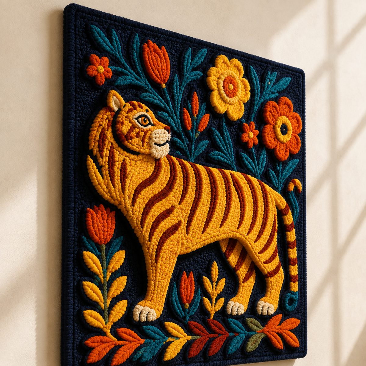Hewn Earth Wild Animal Valley wall art featuring a detailed illustration of wild animals in a natural landscape scene.