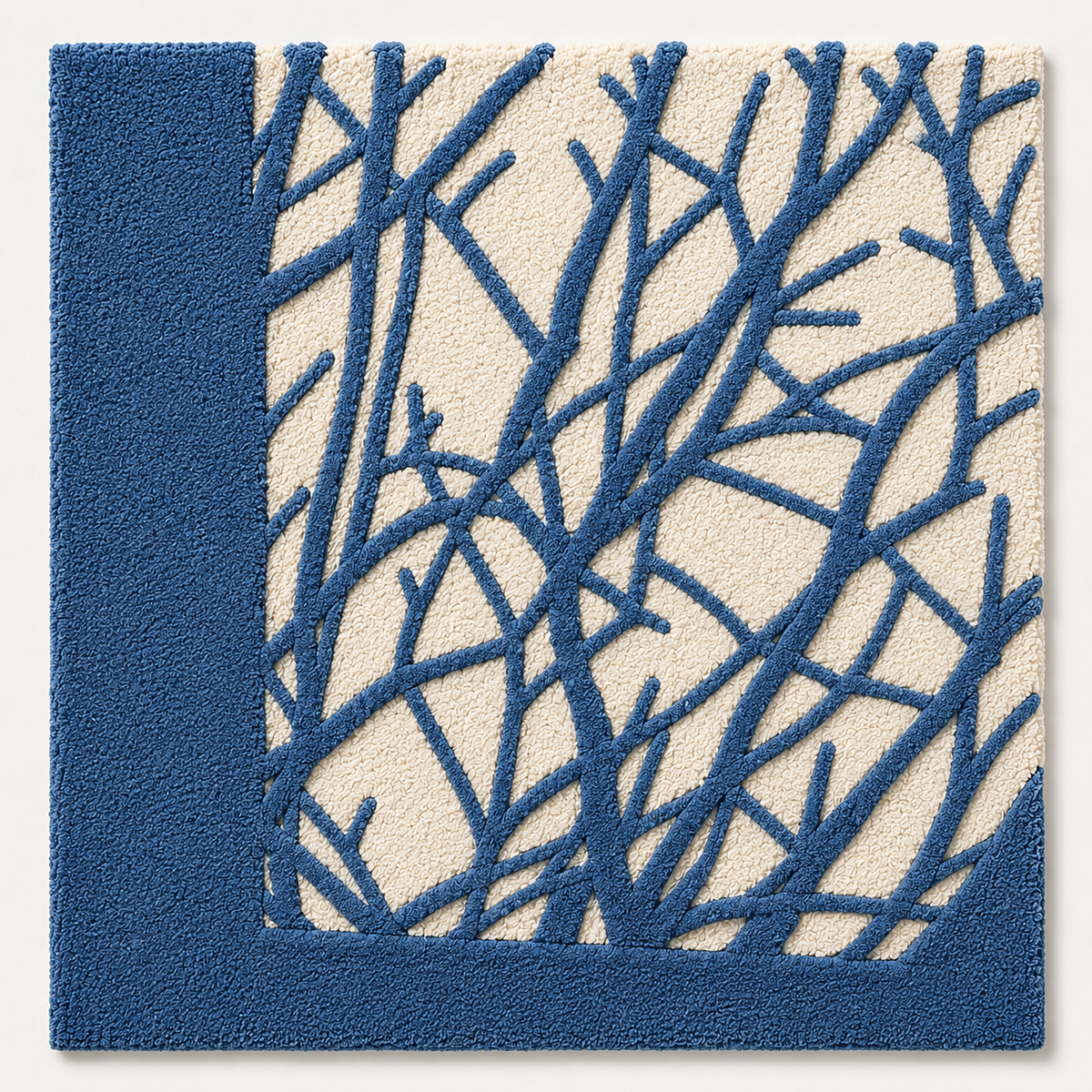Layered botanical silhouette wall art by Hewn Earth featuring overlapping plant shapes in a natural design.